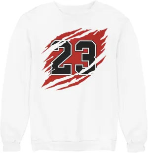 Jordan 23 Slash Men's Sweatshirt To Match Jordan Black White Red Sneakers, Crewneck Pullover Jordan 23 Graphic Sweat Shirt