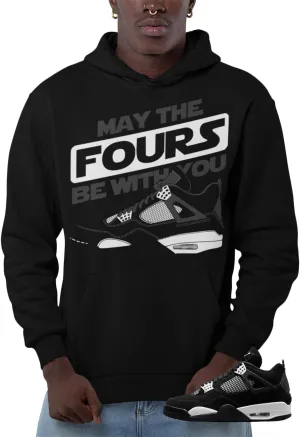 Jordan 4 White Thunder Men's Hoodie To Match Sneakers