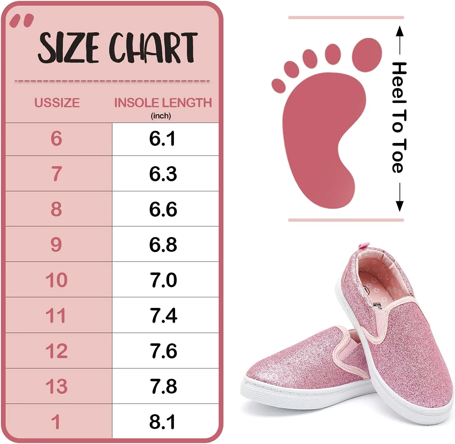 K KomForme Kids Shoes Toddlers Canvas Sneakers Slip on Walking Tennis Shoes for Boys Girls(Toddler/Little Kids/Big Kids)