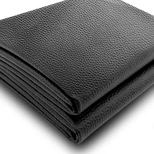 K-Musculo Vinyl Fabric, Marine Faux Leather Upholstery, for Upholstery Crafts, DIY Sewings, Sofa, Handbag, Earrings, Hair Bows Decorations (Black 54'' X 36'' inch 1YD) Big Lychee Grain