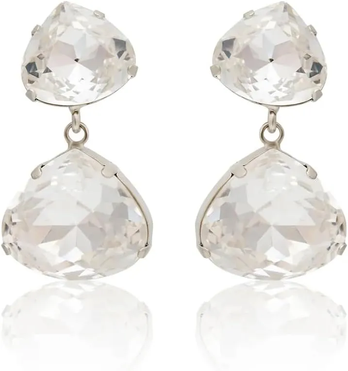 Kenneth Jay Lane Crystal Drop Clip-On Earrings