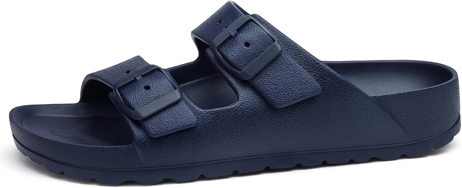 KIDMI Women's Comfortable EVA Sandals with Medium Arch Support, Adjustable Buckle Summer Beach Slide Sandal