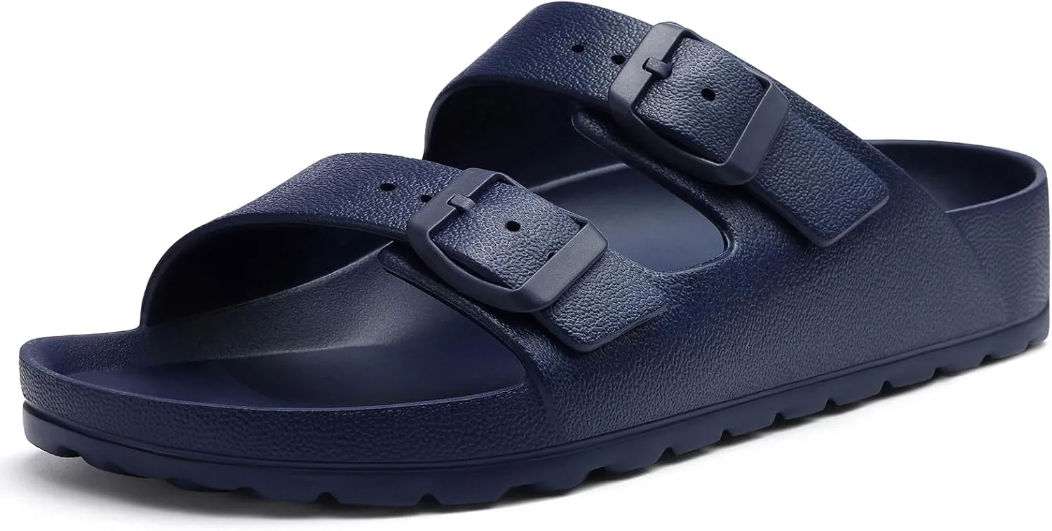 KIDMI Women's Comfortable EVA Sandals with Medium Arch Support, Adjustable Buckle Summer Beach Slide Sandal