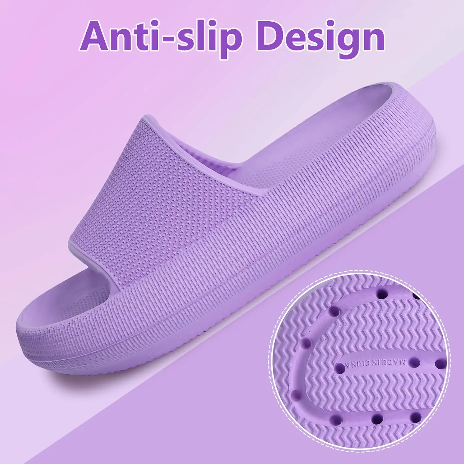 KOUECI Kids Cloud Slides Boys Girls Shower Slippers Slip on Slide Sandals Non-slip Summer Beach Pool Shoes