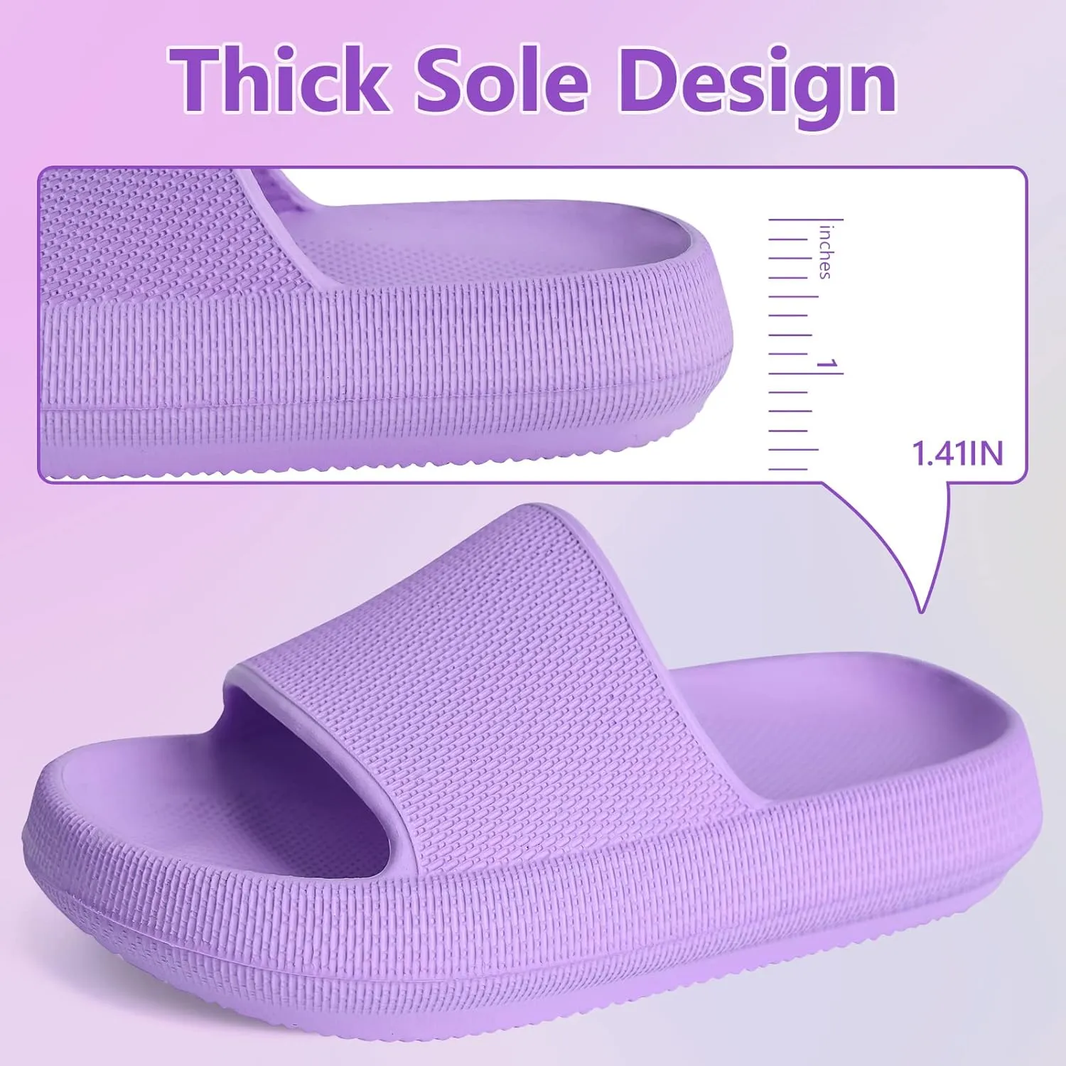 KOUECI Kids Cloud Slides Boys Girls Shower Slippers Slip on Slide Sandals Non-slip Summer Beach Pool Shoes