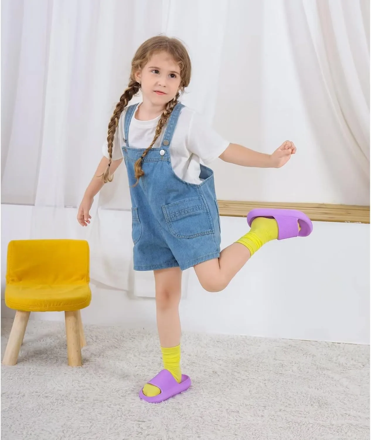 KOUECI Kids Cloud Slides Boys Girls Shower Slippers Slip on Slide Sandals Non-slip Summer Beach Pool Shoes