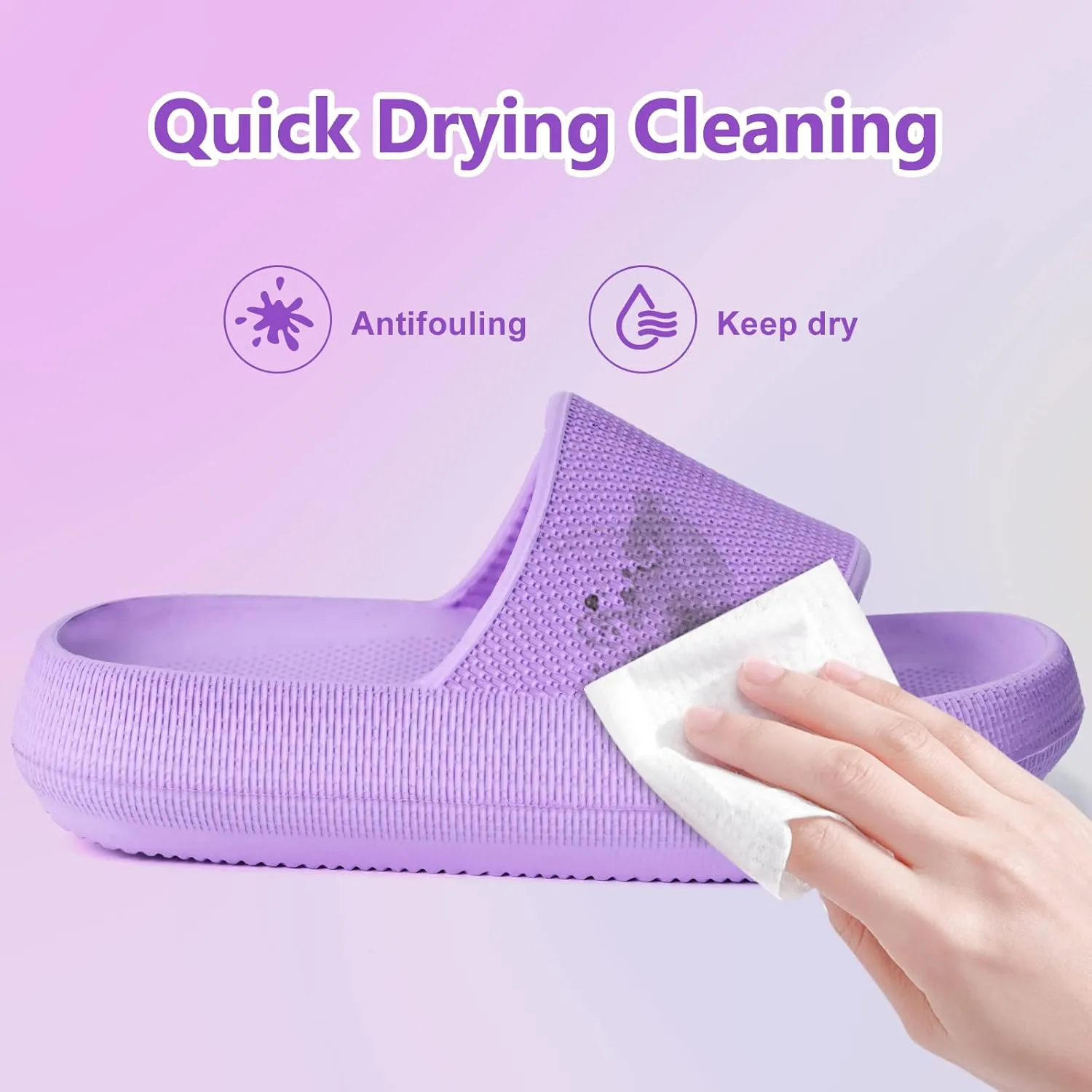 KOUECI Kids Cloud Slides Boys Girls Shower Slippers Slip on Slide Sandals Non-slip Summer Beach Pool Shoes