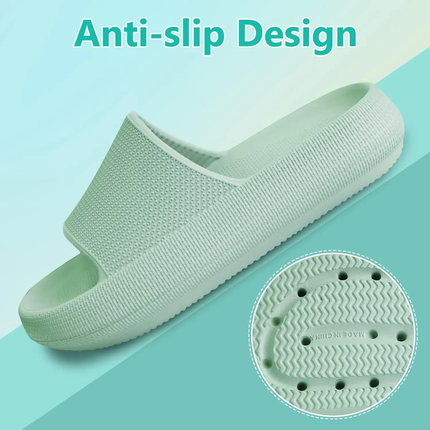 KOUECI Kids Cloud Slides Boys Girls Shower Slippers Slip on Slide Sandals Non-slip Summer Beach Pool Shoes