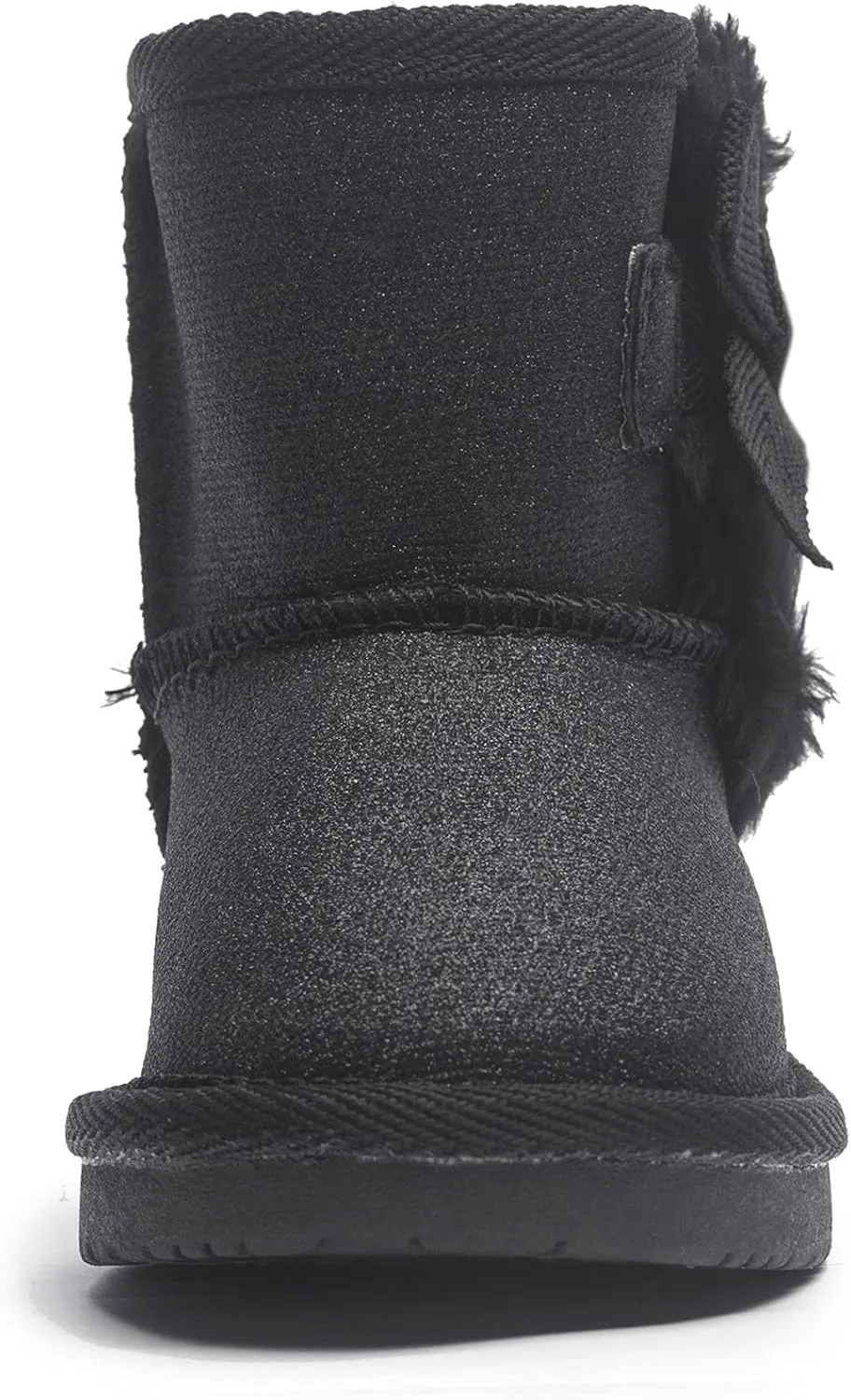 KRABOR Toddlers/Little Girls Boots,Glitter Warm Winter Snow Shoes with Cotton Lining and Cute Bow