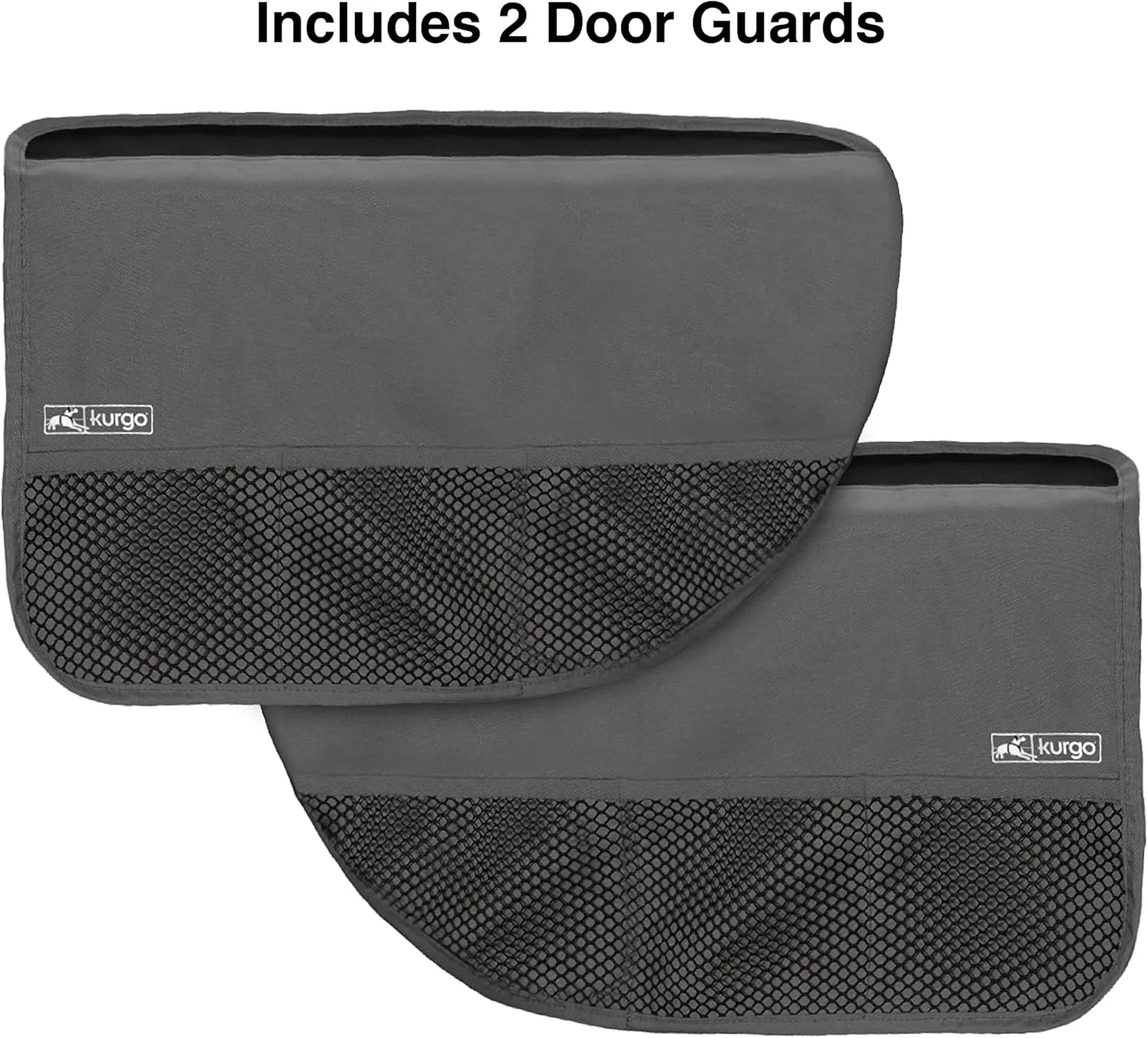 Kurgo Rover Car Door Guard for Dogs, Pet Protector for Car Doors, Waterproof, Adjustable, Quick Installation, Storage Pockets, Fits Sedans and SUVs, Charocoal Grey
