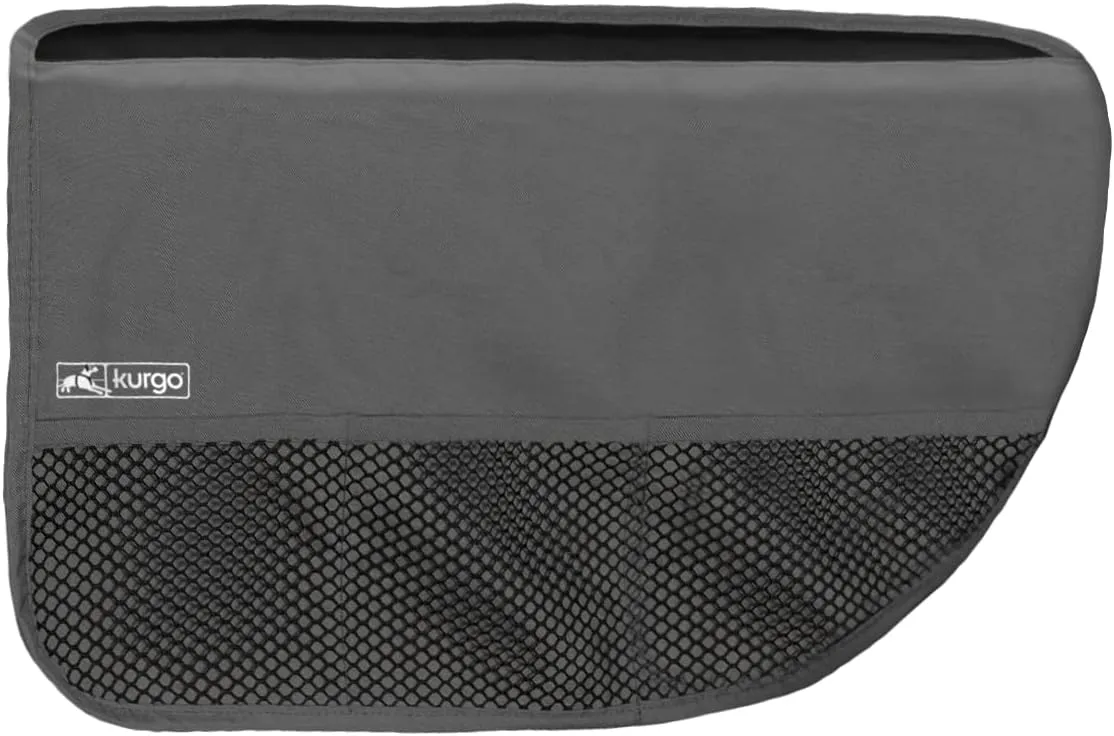 Kurgo Rover Car Door Guard for Dogs, Pet Protector for Car Doors, Waterproof, Adjustable, Quick Installation, Storage Pockets, Fits Sedans and SUVs, Charocoal Grey