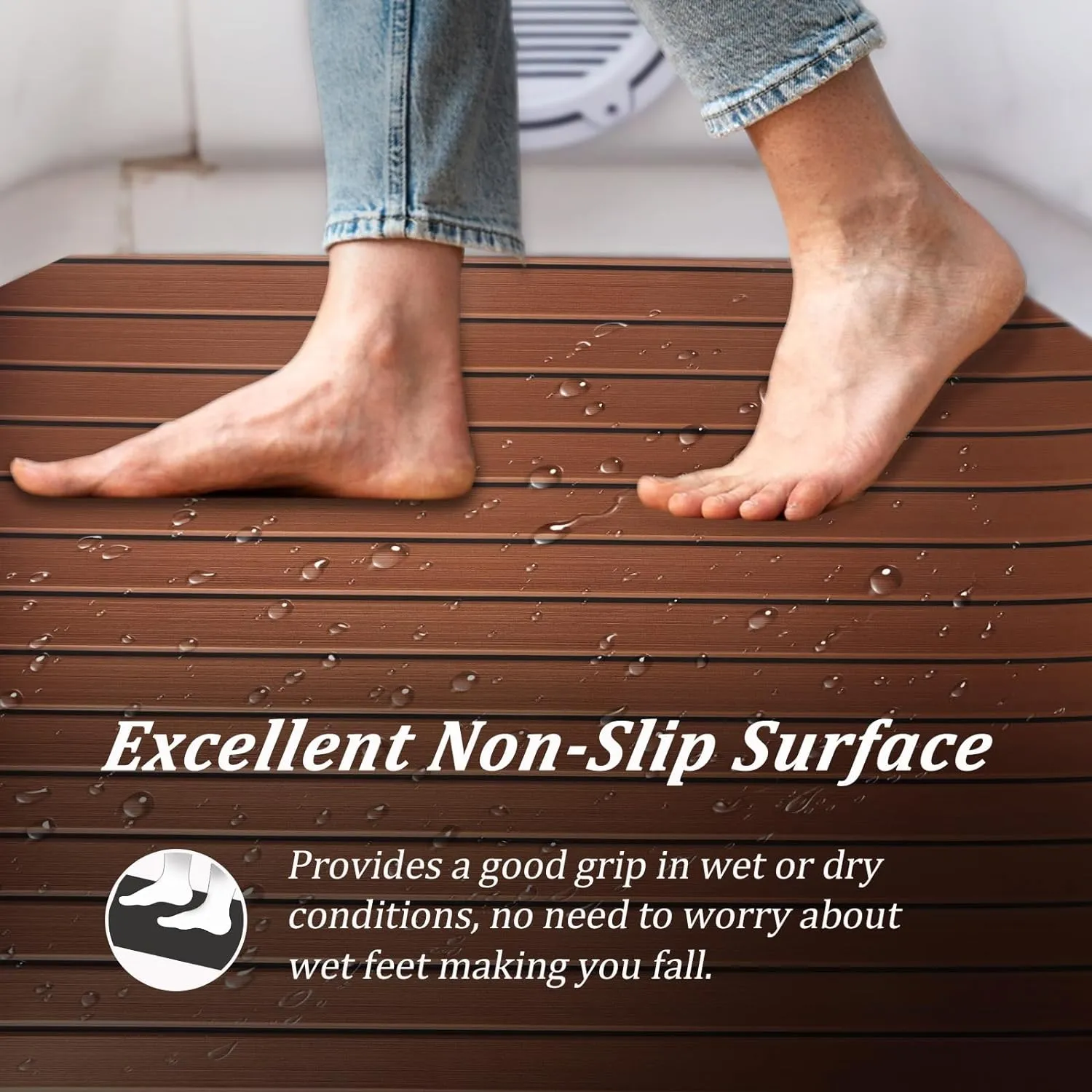 KXKZREN Boat Flooring EVA Foam Decking Sheet Faux Teak Marine Mat Marine Carpet Cooler Tops Non-Slip Self-Adhesive Flooring for Motorboat RV Yacht Kayak Swim Platform 94" x 47"/44"/35"/23"/16"