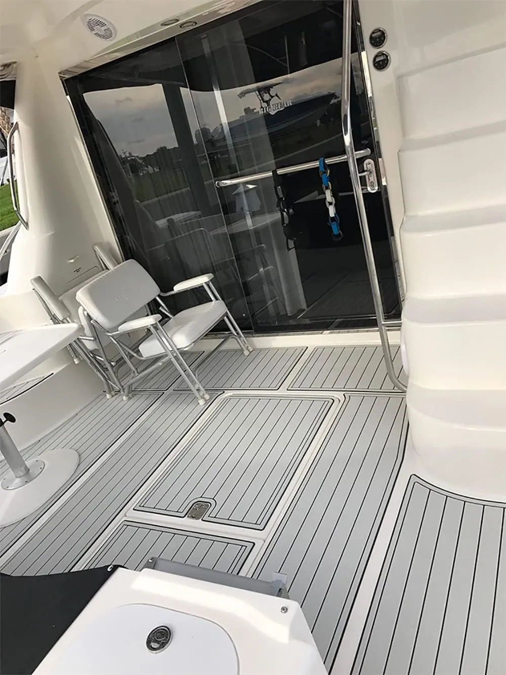 KXKZREN Boat Flooring EVA Foam Decking Sheet Faux Teak Marine Mat Marine Carpet Cooler Tops Non-Slip Self-Adhesive Flooring for Motorboat RV Yacht Kayak Swim Platform 94" x 47"/44"/35"/23"/16"