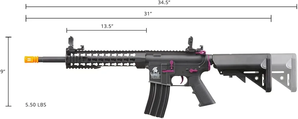 Lancer Tactical Gen 2 10" KeyMod Airsoft AEG w/Crane Stock