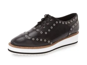 Leather Oxfords Exclusive promotion Winchester Platform Wingtip London Shellys Wedge Dress Black Privacy-first