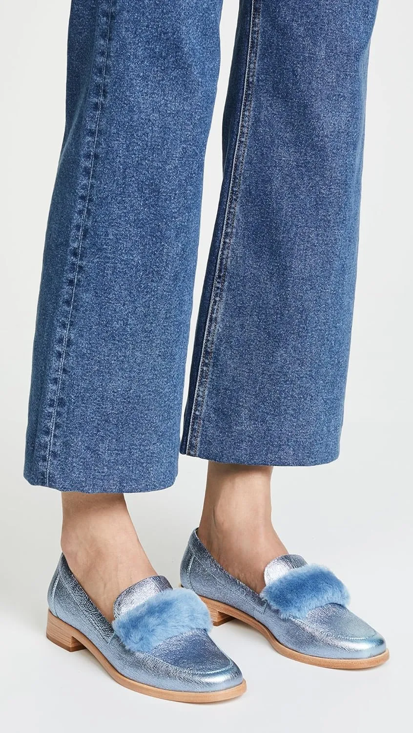 LOEFFLER RANDALL Women's Greta (Patent/Shearling) Penny Loafer