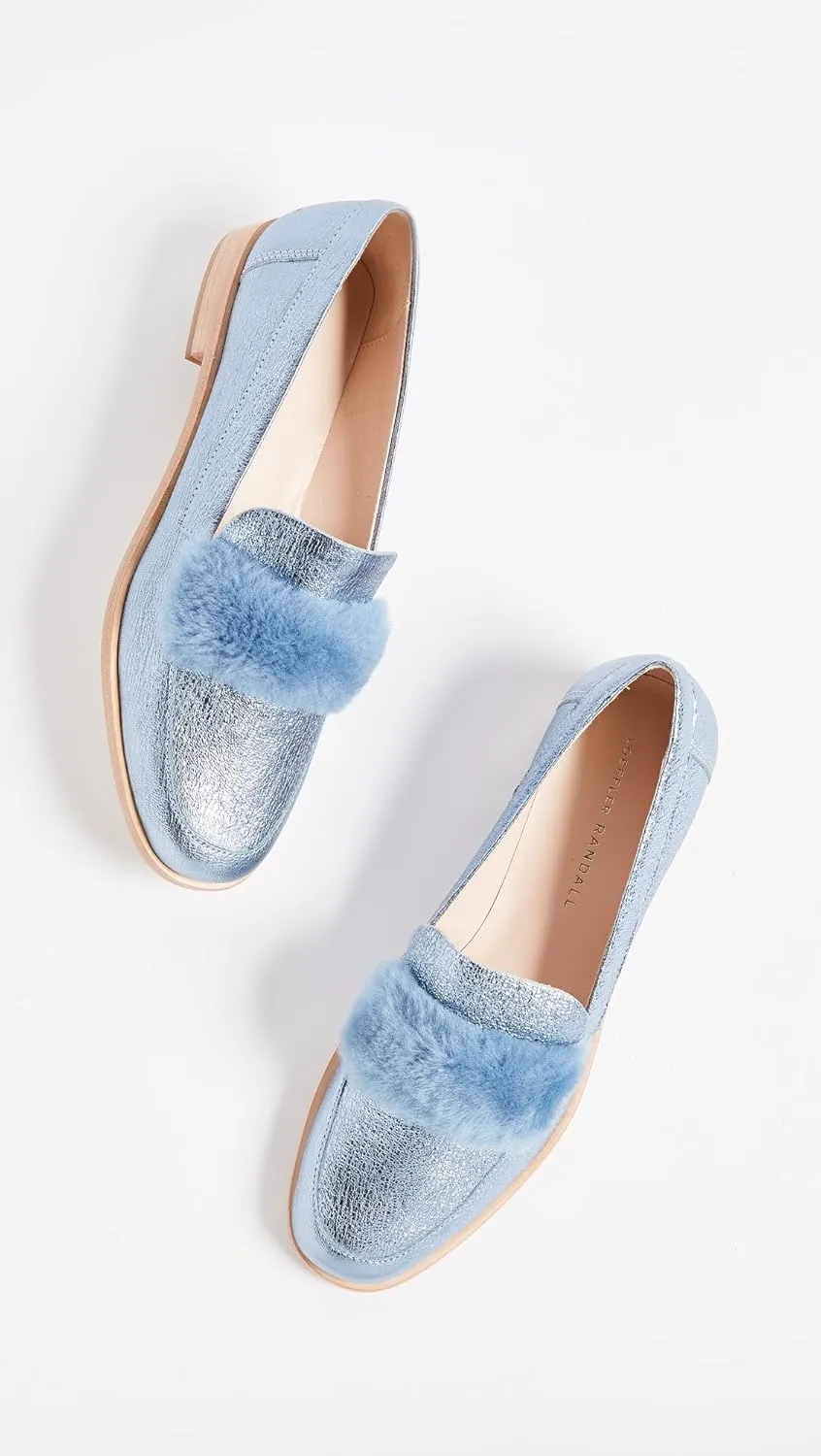 LOEFFLER RANDALL Women's Greta (Patent/Shearling) Penny Loafer