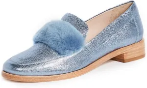 LOEFFLER RANDALL Women's Greta (Patent/Shearling) Penny Loafer