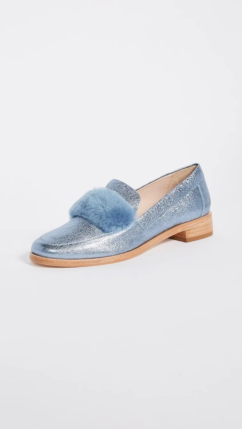 LOEFFLER RANDALL Women's Greta (Patent/Shearling) Penny Loafer