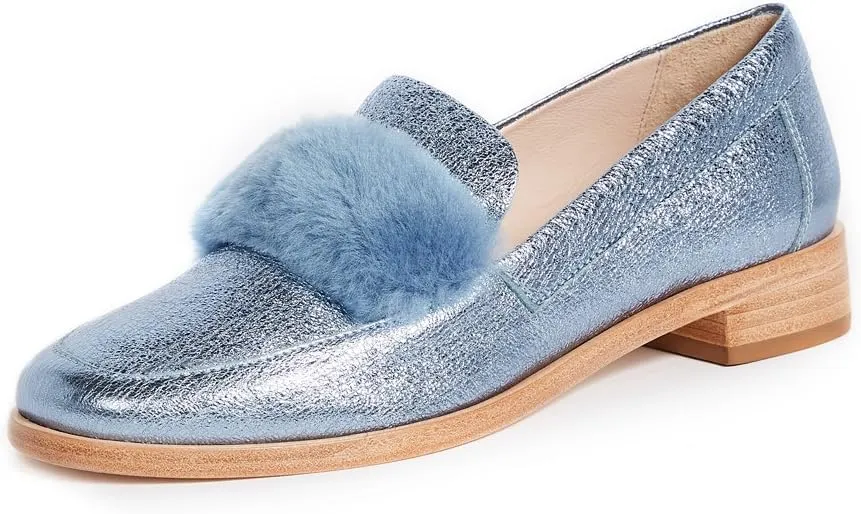 LOEFFLER RANDALL Women's Greta (Patent/Shearling) Penny Loafer