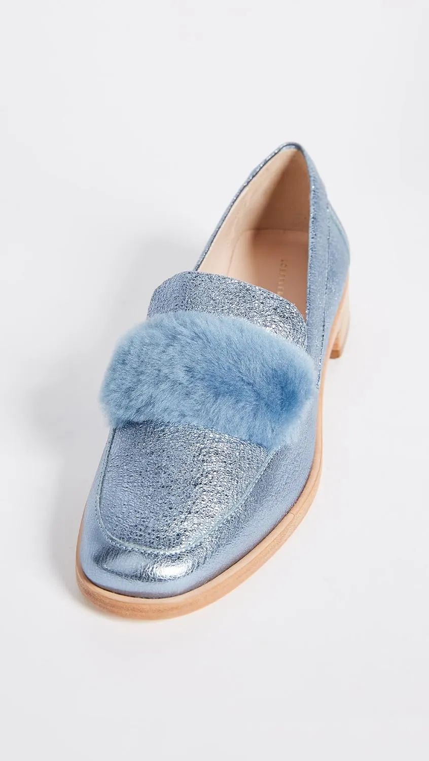 LOEFFLER RANDALL Women's Greta (Patent/Shearling) Penny Loafer