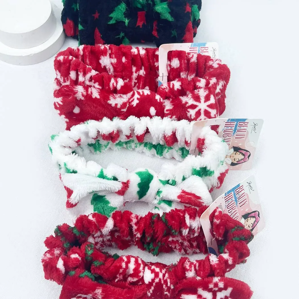 Love and Repeat - Christmas Pattern Beauty Spa Bow Headband