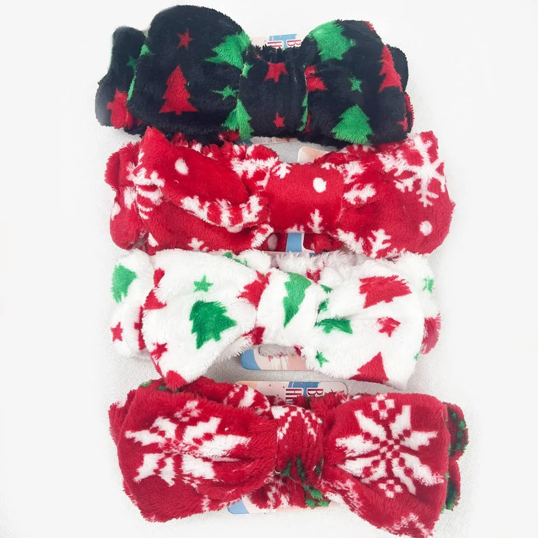 Love and Repeat - Christmas Pattern Beauty Spa Bow Headband