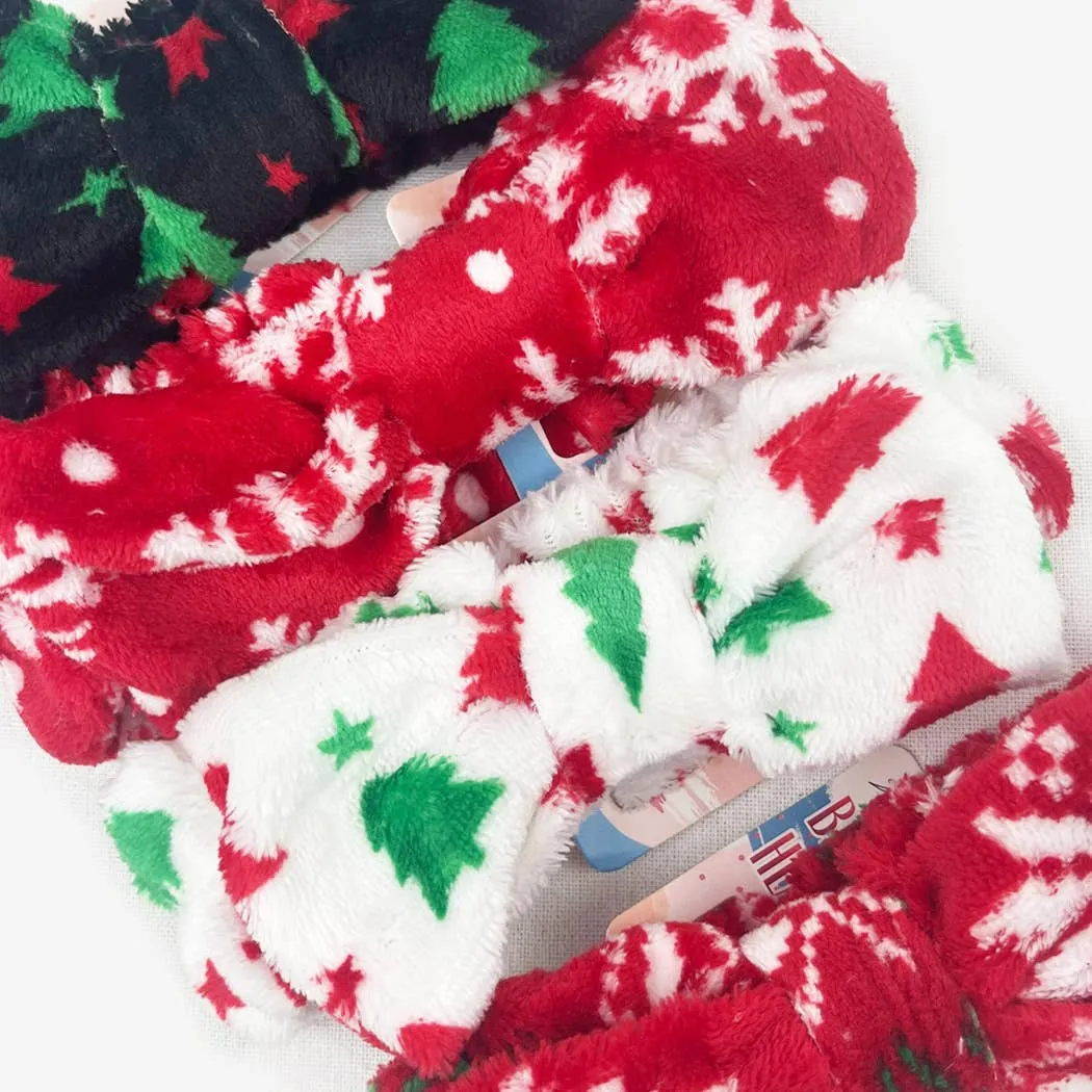 Love and Repeat - Christmas Pattern Beauty Spa Bow Headband