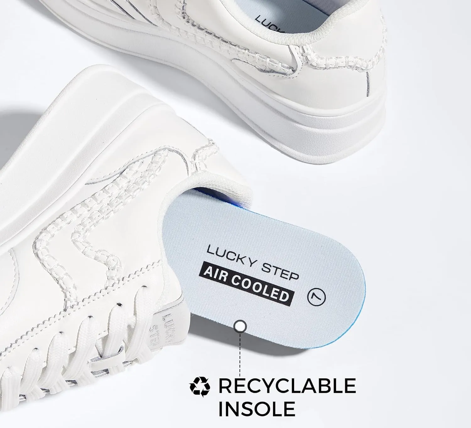 LUCKY STEP Women's Platform Fashion Sneakers Thick Sole Suede Genuine Leather Classic Rubber Gum Sole Low Top Casual Walking Shoes
