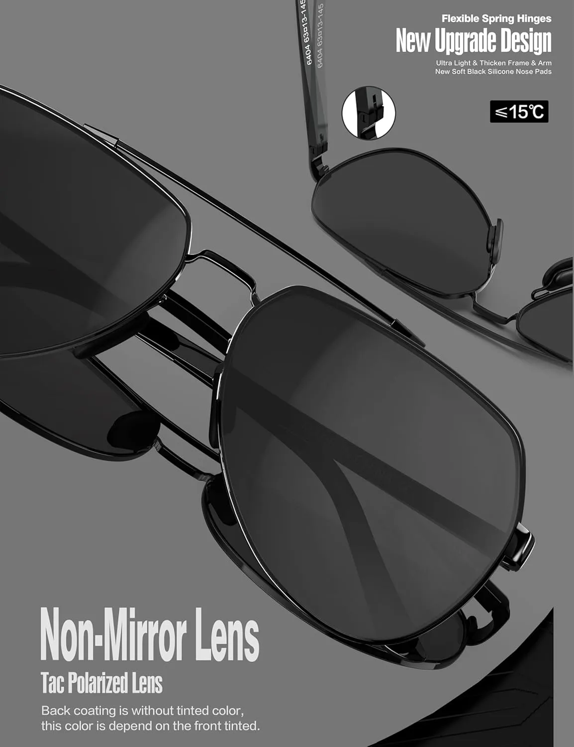 LUENX Aviator Sunglasses for Men Women Polarized New Shades Large Metal Frame - UV 400 Protection