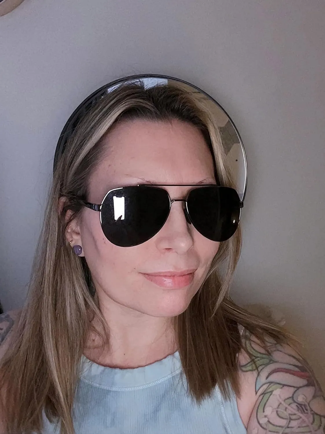 LUENX Aviator Sunglasses for Men Women Polarized New Shades Large Metal Frame - UV 400 Protection