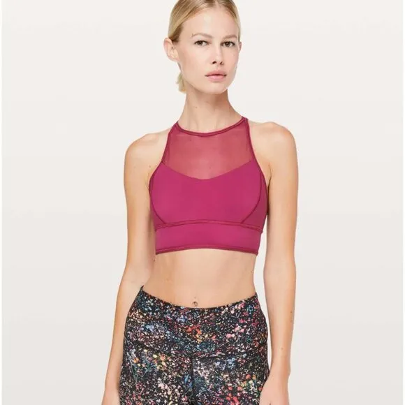 Lululemon Wake and Train Long Line Bra Star Ruby 8