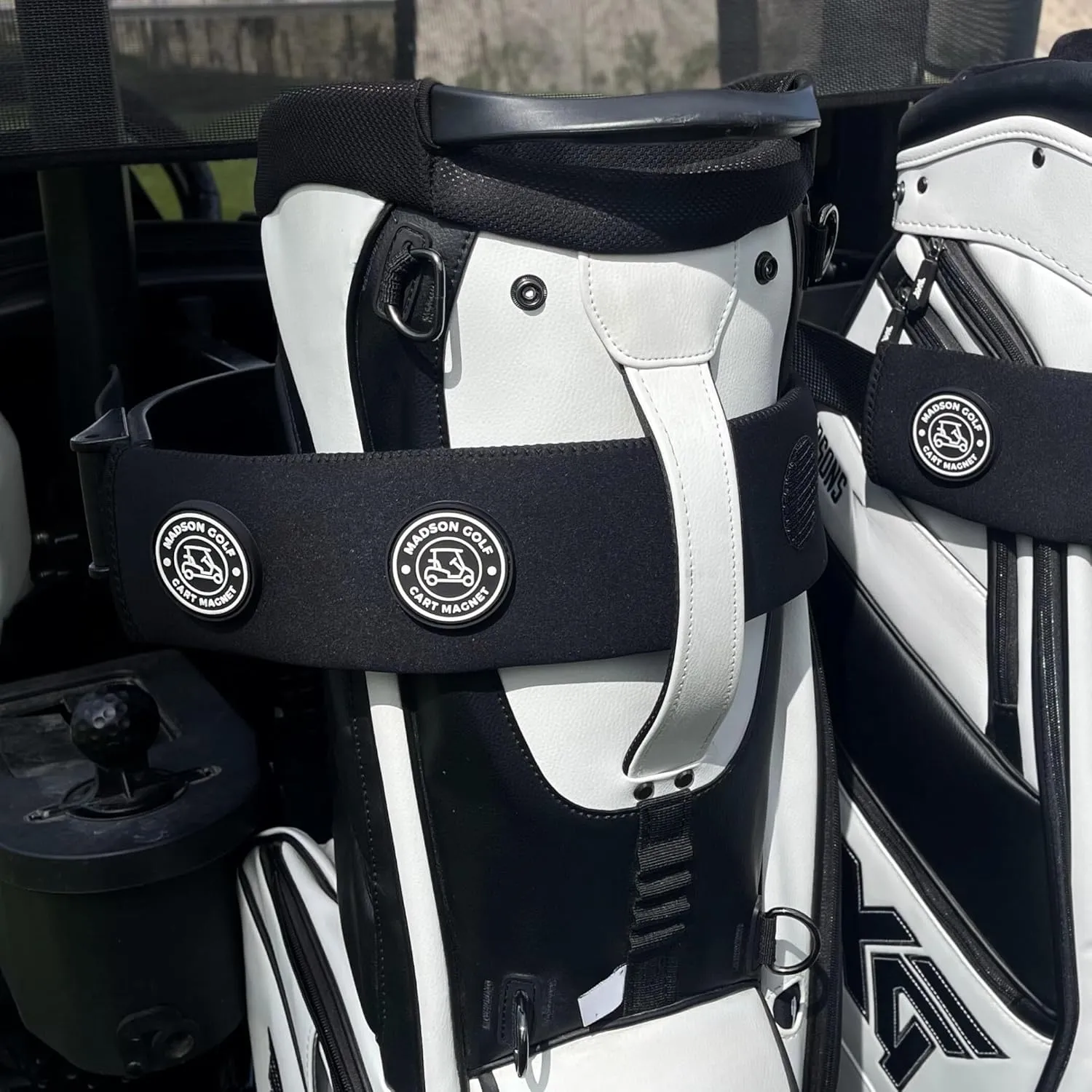Magnetic Golf Cart Sleeve Utility Strap - Securely Attach Lightweight Golf Accessories to Your Cart with Powerful Magnets and Durable Design