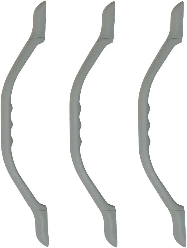 Manufacturers' Select ITC Weather Resistant Molded RV Grab Handle, Entry Step Support Grab Bar for RV, Boats, and Trailers (Gray - 3 Pack) (X002E4CNVP)