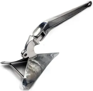 MarineNow Stainless Steel AISI 316 CQR Boat Anchor Hinged Plow Style Mirror Polished Choose Size