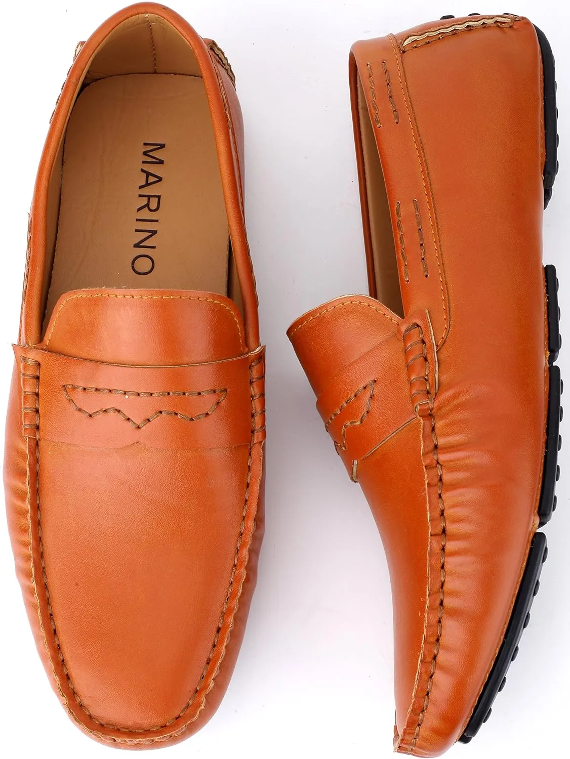 Marino Mens Penny Loafers - Comfortable and Lightweight Dress Casual Loafers - Slip-on Driving Shoes with Gift Shoe Bag