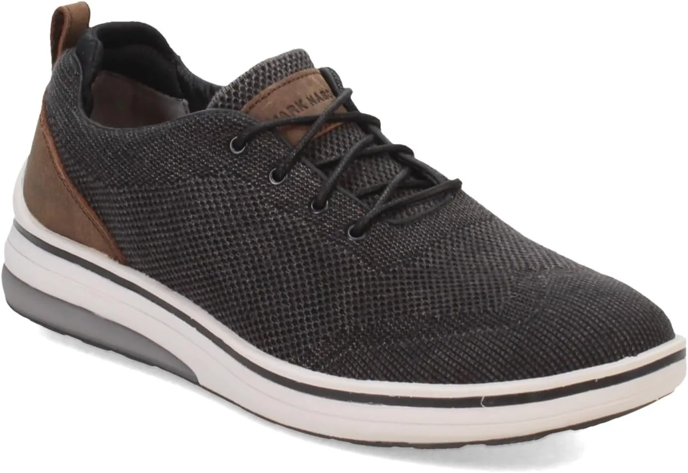 Mark Nason mens Casual Cell Wrap - Robinson Washed Knit Wingtip Oxford, Black, 8.5 US