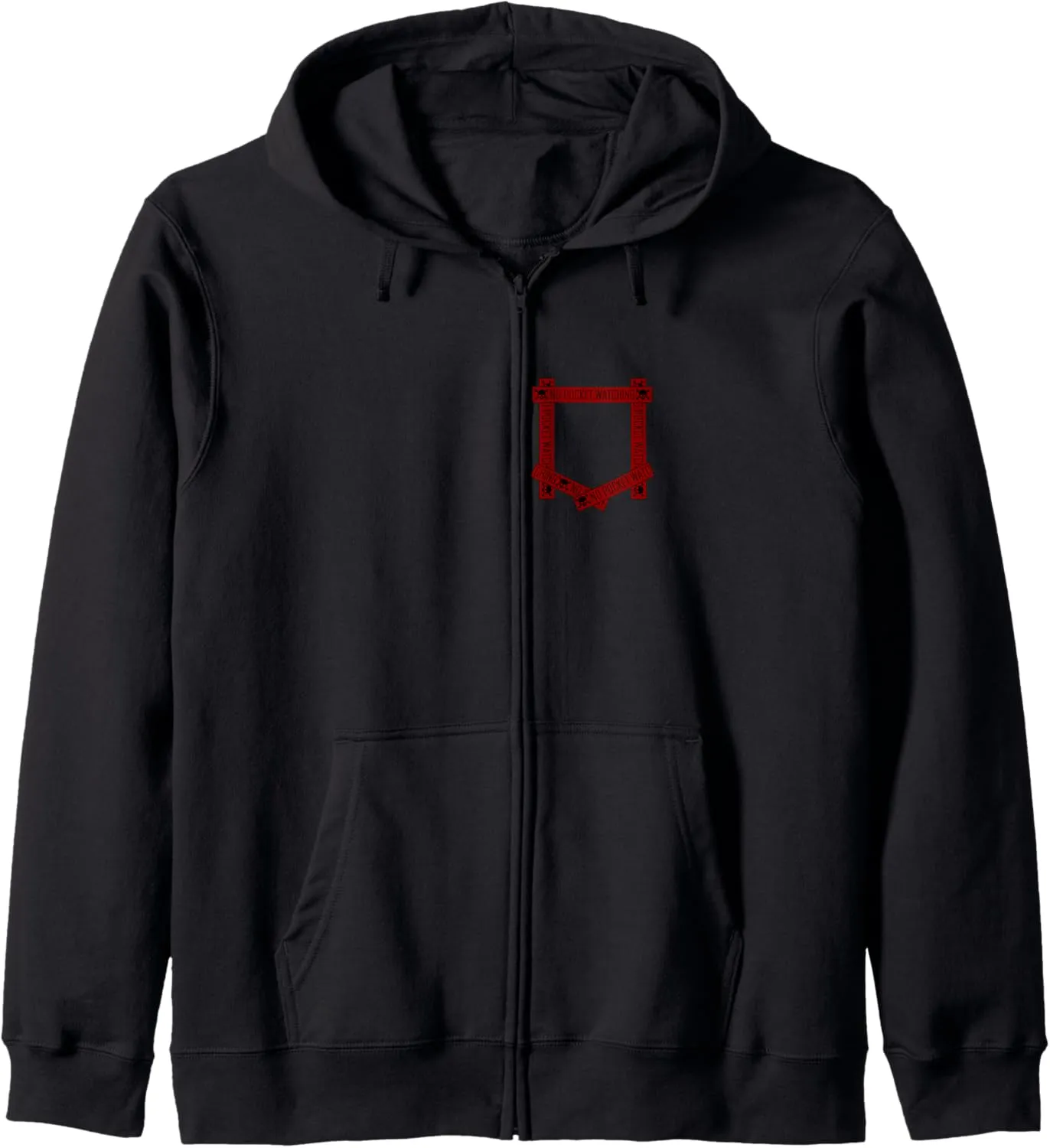 Maroon Red Burgundy Absolutely No Pocket Watching! Zip Hoodie