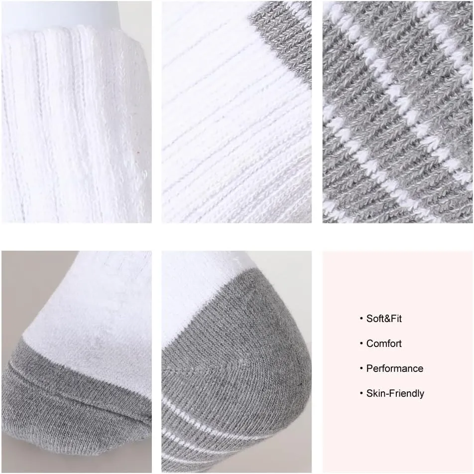 Men’s 10Pack Athletic Socks,Comfy Cotton Full Cushion Casual Ankle Socks