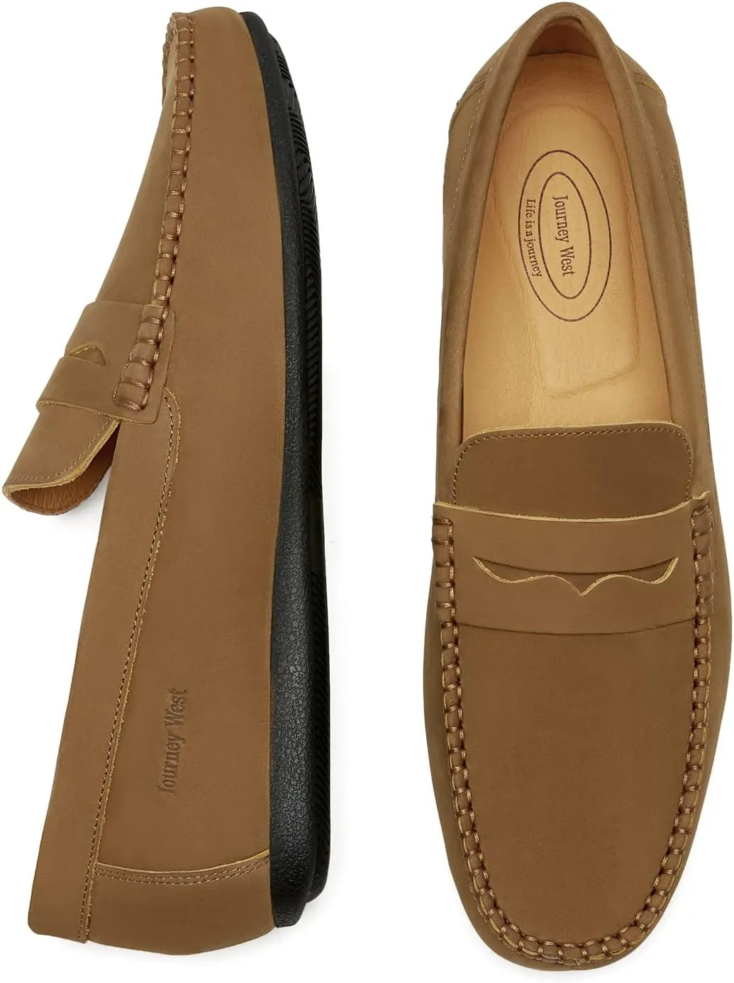 Mens Casual Loafer Shoes Genuine Leather Driver Driving Style Moccasins Classic Comfortable Slip On Penny Loafers for Men