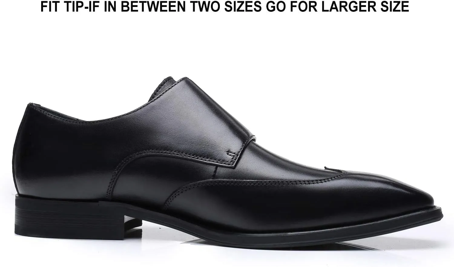 Mens Double Monk Strap Slip on Loafer Cap Toe Leather Oxford Formal Business Casual Comfortable Dress Shoes for Men