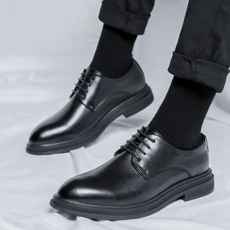 Men's Dress Shoes Formal Business Mens Leather Oxford Shoes Wingtip Retro Brogue Shoes for Men(10)