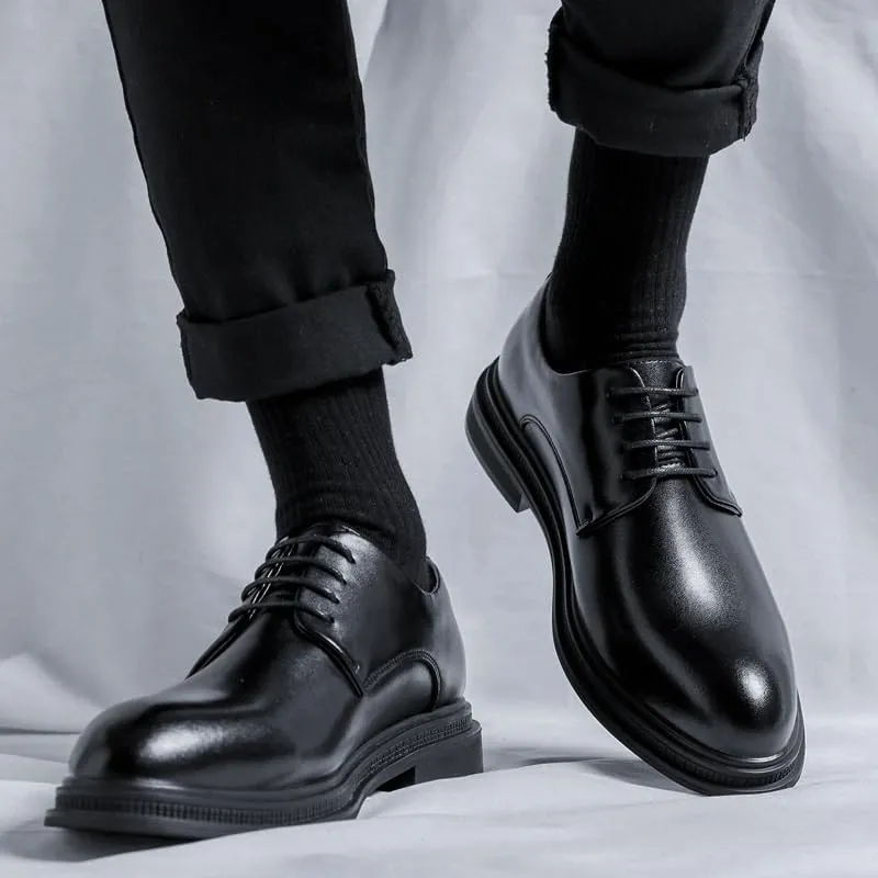 Men's Dress Shoes Formal Business Mens Leather Oxford Shoes Wingtip Retro Brogue Shoes for Men(10)