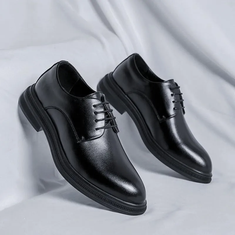 Men's Dress Shoes Formal Business Mens Leather Oxford Shoes Wingtip Retro Brogue Shoes for Men(10)