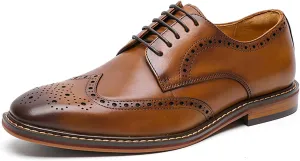 Mens Dress Shoes Oxford Shoes for Men Wingtip Casual Formal Business Comfortable Non Slip Outsole