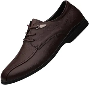 Men's Fashion Classic Dress Shoes Leather Wingtip Lace-Up Brogue Shoes Lightweight Oxfords Shoes for Men