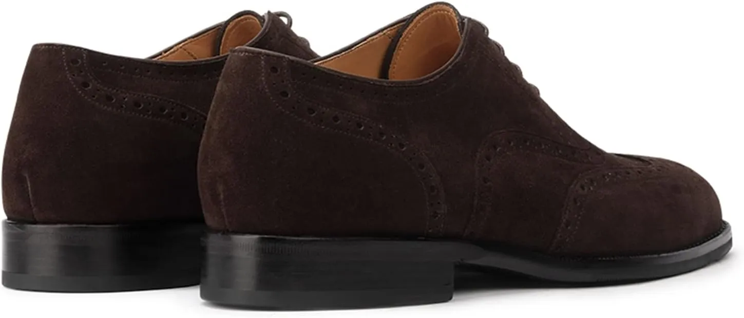 Men’s Oxfords Wingtip Full Brogues Carved Calf Shoes for Business,Casual