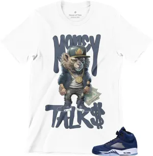 Men's T Shirt to Match Jordan 5 Midnight Navy, Graphic Urban Streetwear Tee