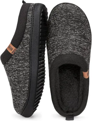 MERRIMAC Men's Slip on Slippers Comfy Memory Foam Non Slip Indoor House Shoes