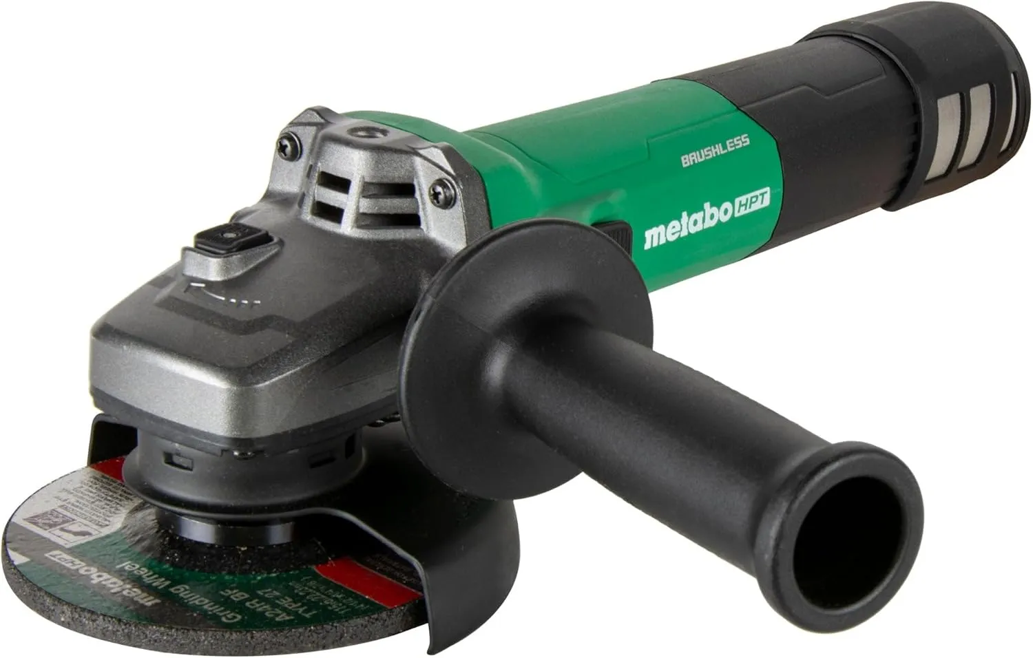 Metabo HPT Angle Grinder | 4-1/2-Inch | 12 Amp | AC Brushless Motor | Variable Speed | 3-Position Side Handle | G12VE2